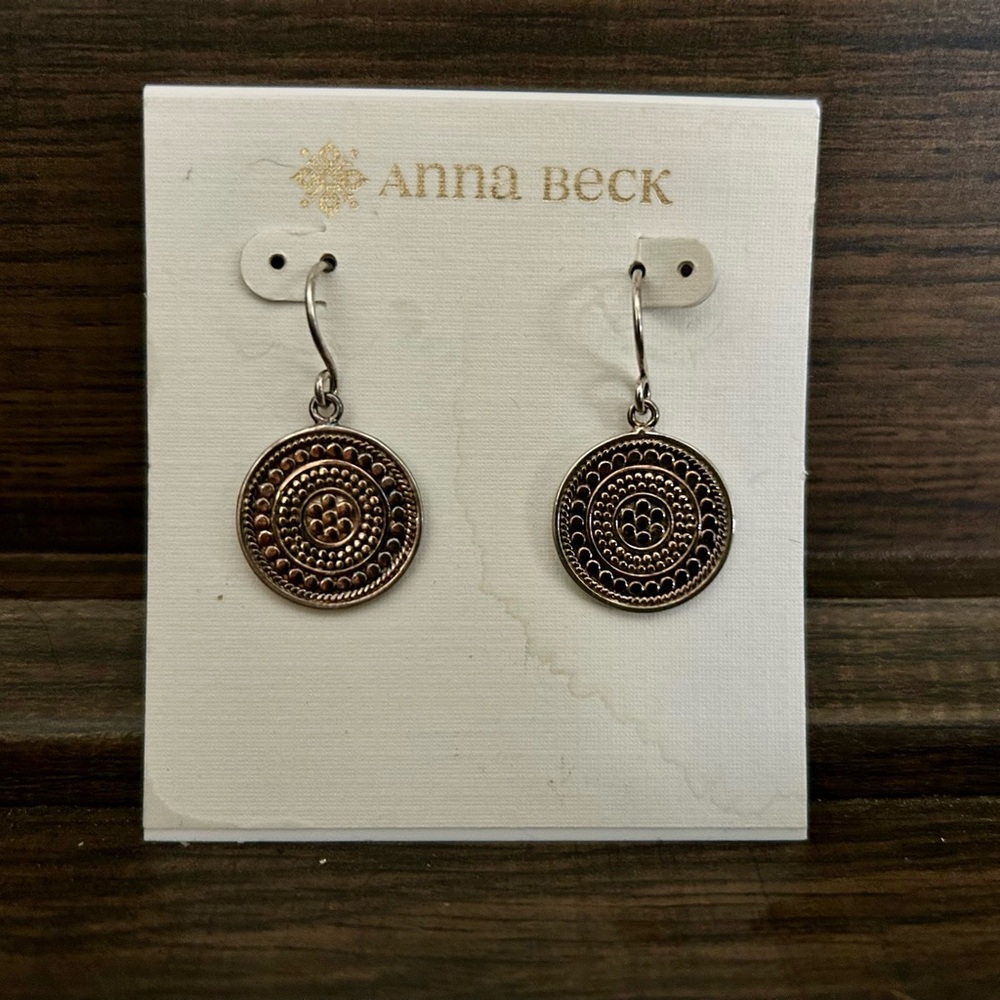 Anna Beck Silver and Gold Circle Earrings
